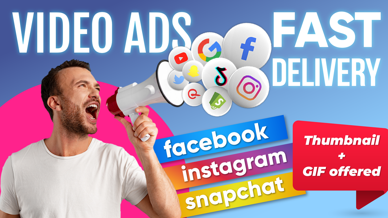I will create engaging short video ads for your products / services - Facebook Ads - Instagram - TikTok