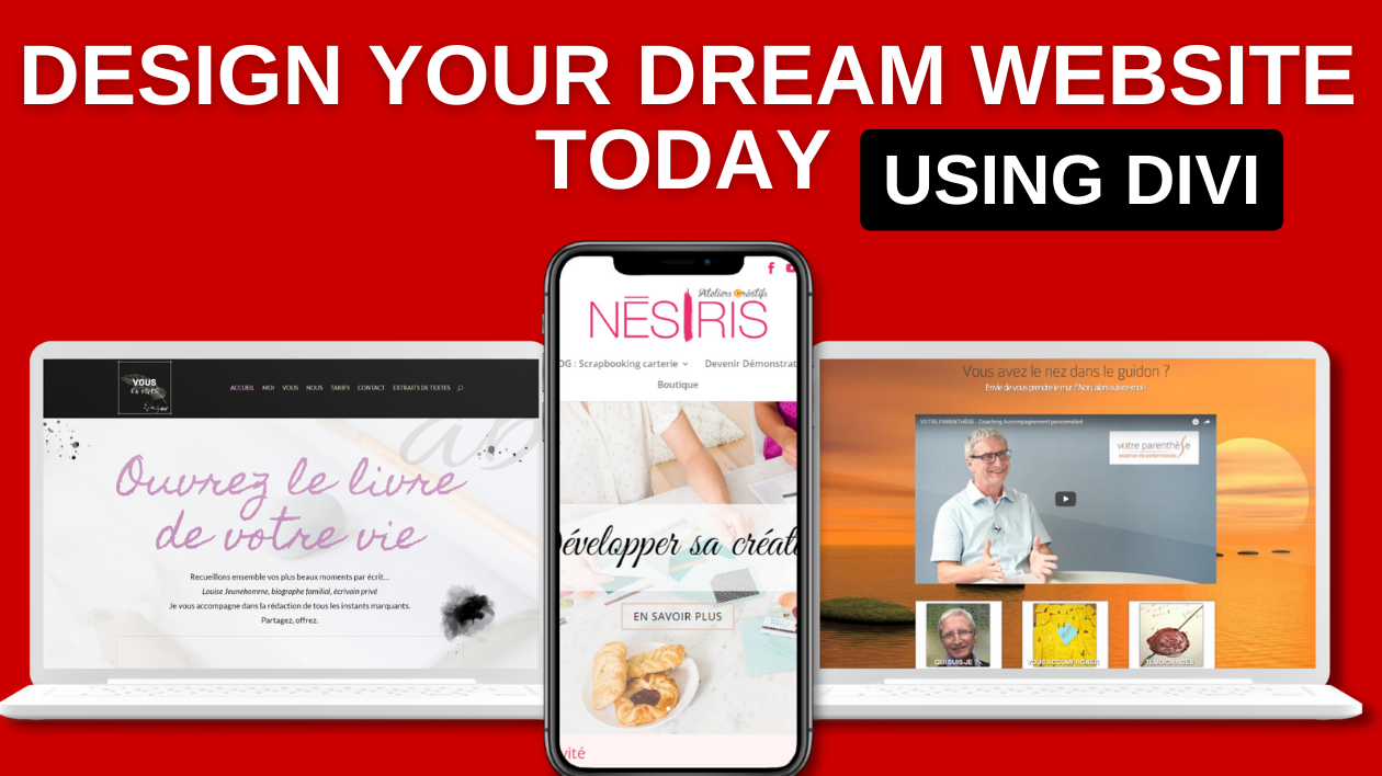 I will design your dream website today using Divi