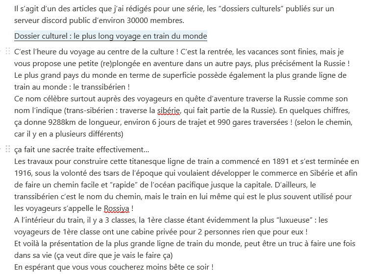 Je vais rédiger un texte de blog de 500 mots par Lysa_P