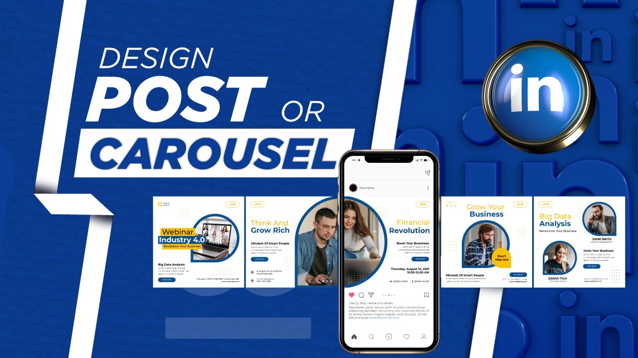I will create the design for your LinkedIn post or carousel