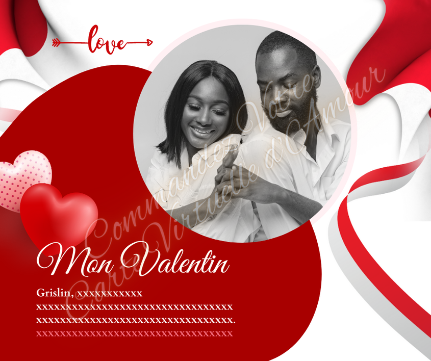 I will create a virtual romance or love cards for valentine's day or a declaration of love