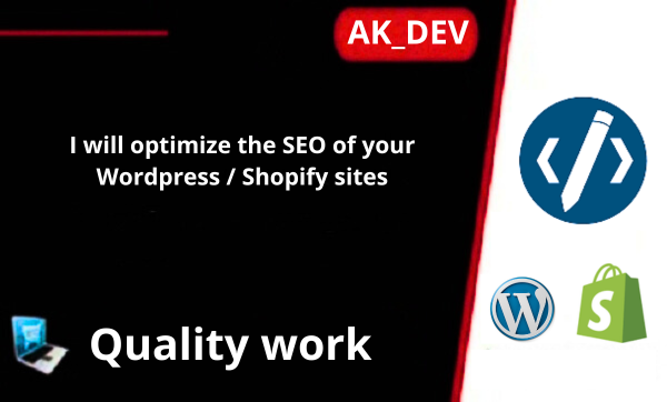 I will optimize the SEO of your Wordpress / Shopify sites