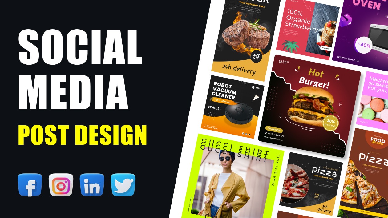 I will design creative social media posts for instagram, facebook
