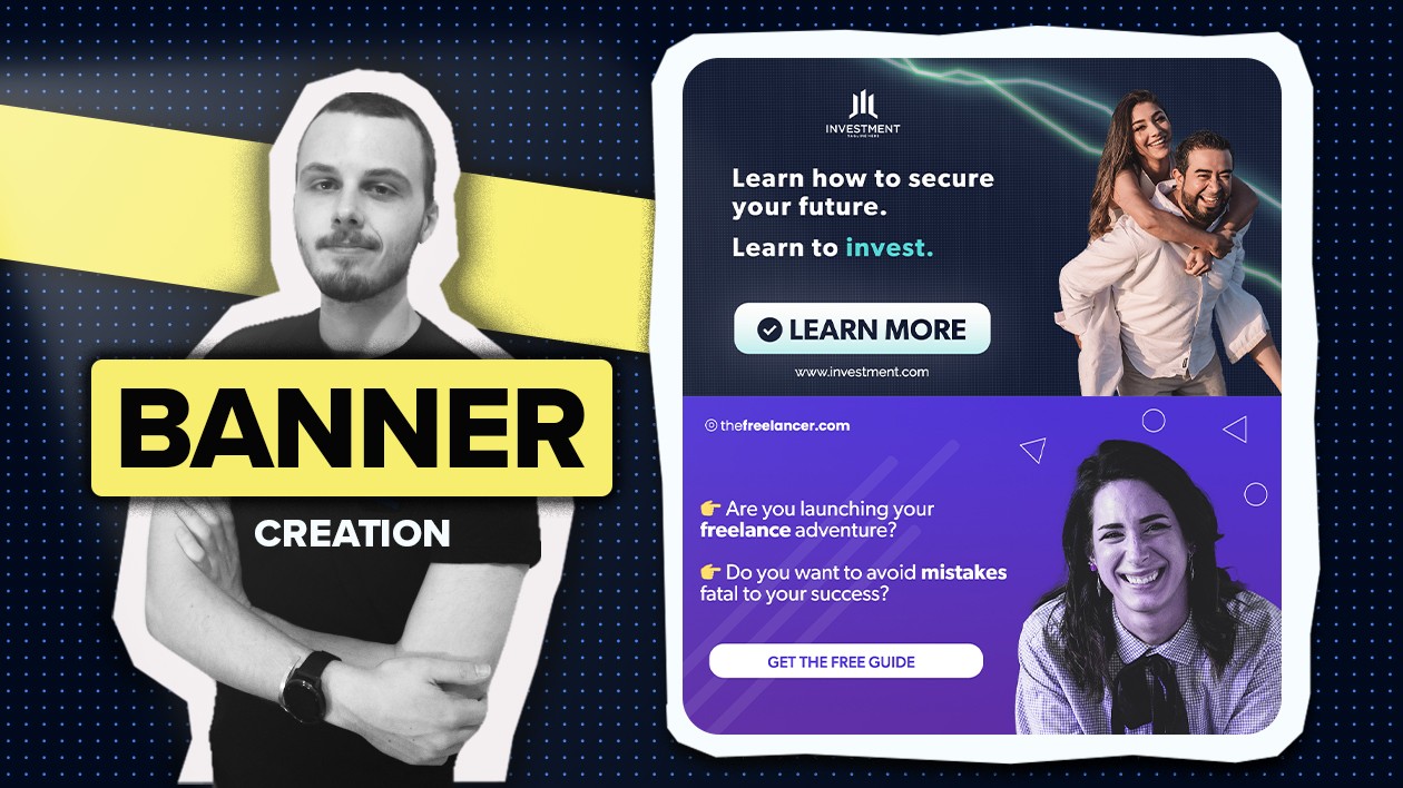 I will create a banner for ad, Linkedin, Youtube, Twitter, or Facebook