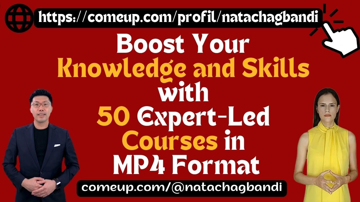 I will boost your knowledge and skills with 50 expert-led courses in MP4 format