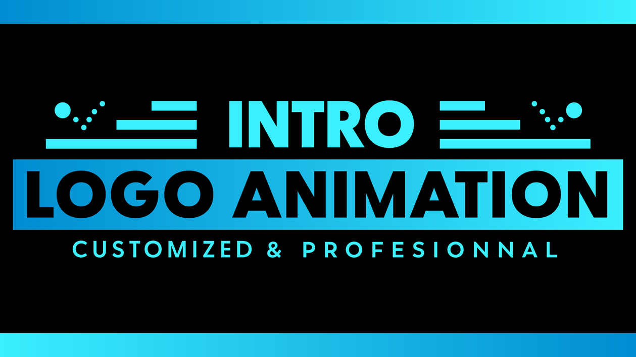 I will create a customized logo animation, intro animation