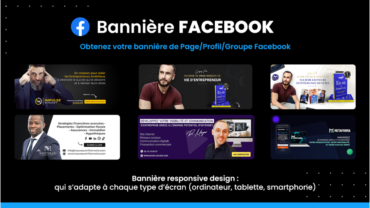 Je vais créer une bannière Facebook, Youtube, Linkedin