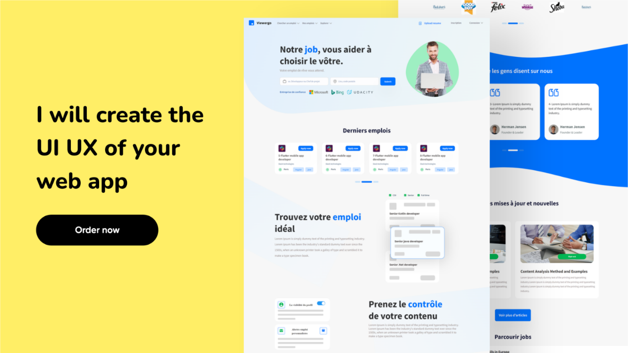 I will create the UI UX design of your web app by Khouloud97