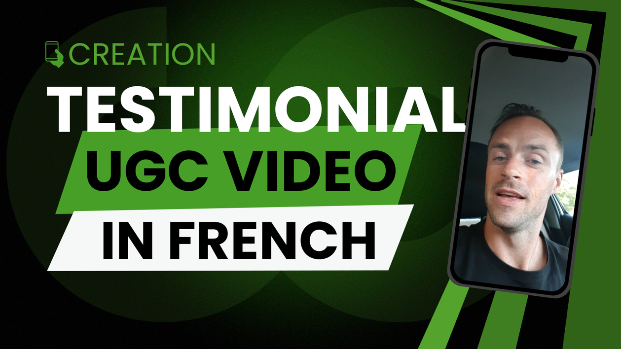 I will create a testimonial UGC video in French