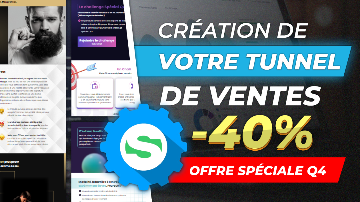 Je vais concevoir votre tunnel de vente systeme.io complet