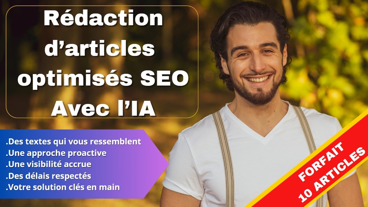 Je vais rédiger 10 articles web et blog SEO de 500 mots avec L'I.A