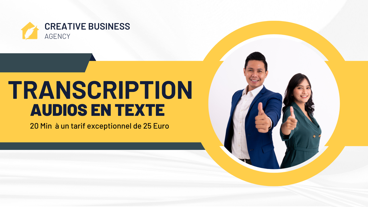 Je vais transcrire vos audios de 20 min en texte