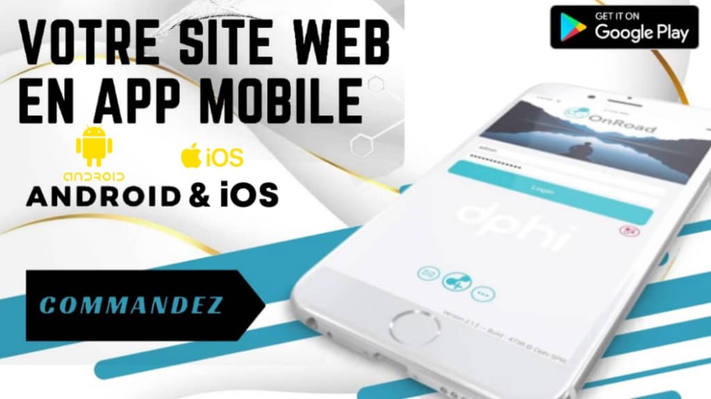 Je vais convertir votre site web en application mobile iOS / Android