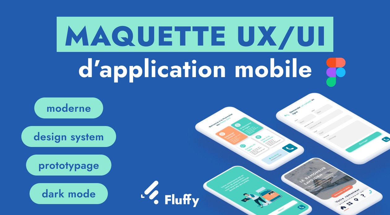 Je vais créer la maquette UX/UI design de votre application mobile avec Figma