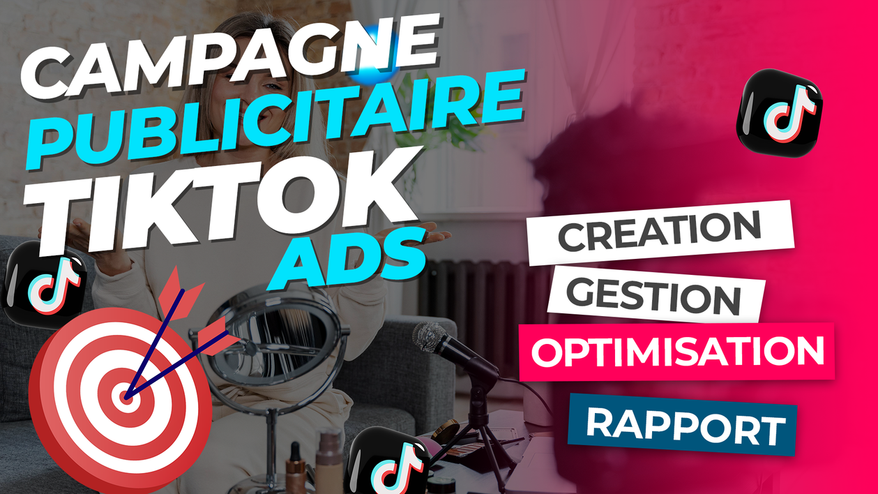 Je vais créer et gérer votre campagne publicitaire TikTok Ads afin de booter vos ventes en e-commerce