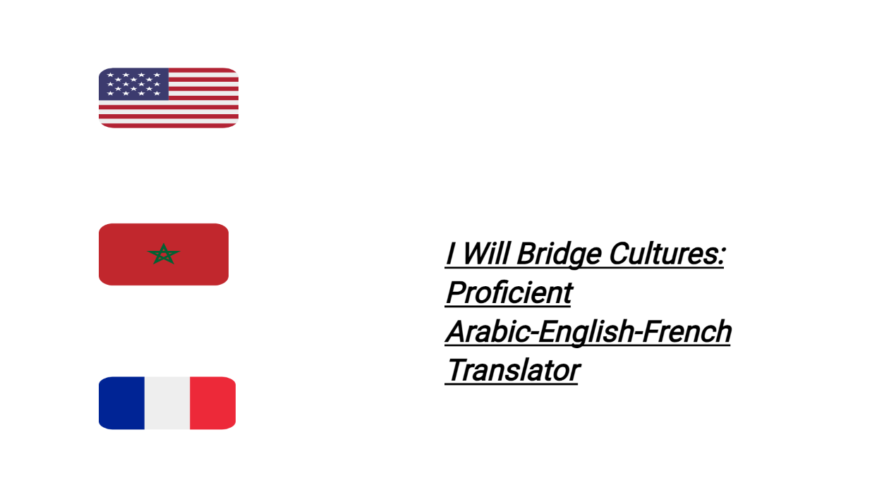 I will Bridge Cultures Proficient ArabicEnglishFrench Translator by