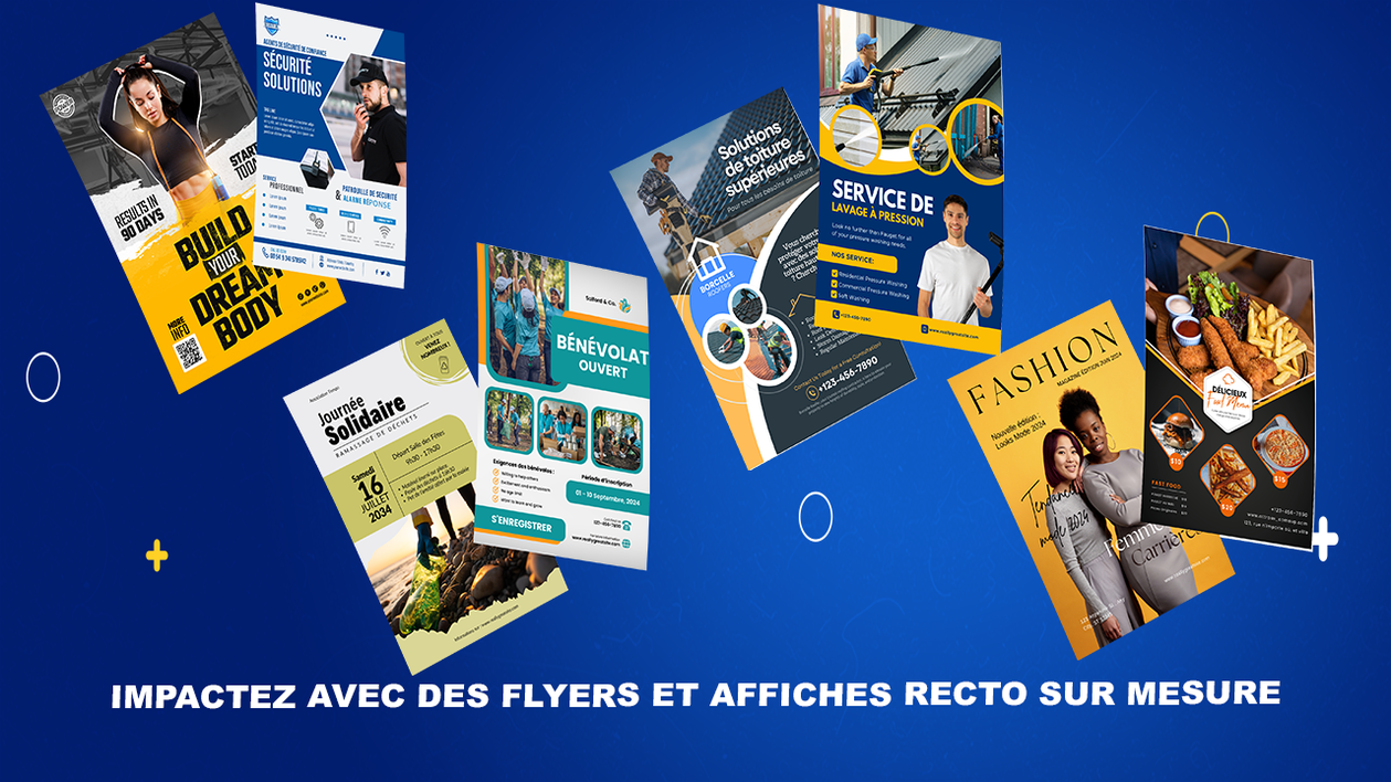 Je vais concevoir vos supports visuels percutants : Flyers et Affiches ...