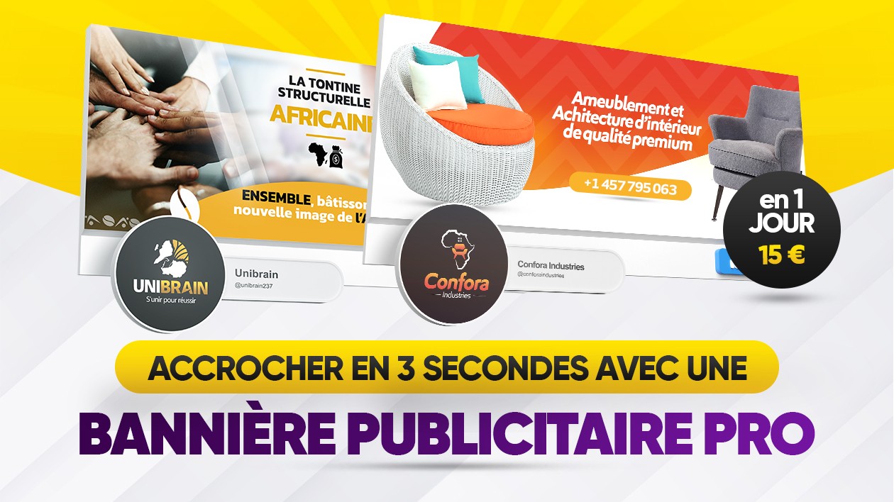 Je vais Créer une Bannière publicitaire pro et accrocheuse pour vos ...