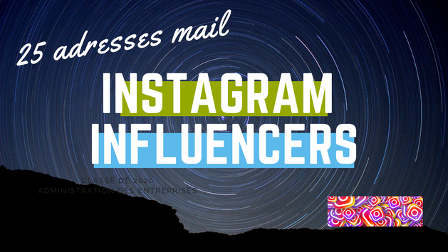 Je vais vour fournir 25 influenceurs (euses) mode sur Instagram et blog