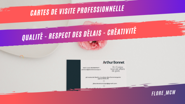 Je vais créer une carte de visite à l'image de votre activité