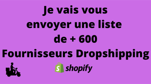 Je vais vous envoyer une liste de plus de 600 fournisseurs en Dropshipping