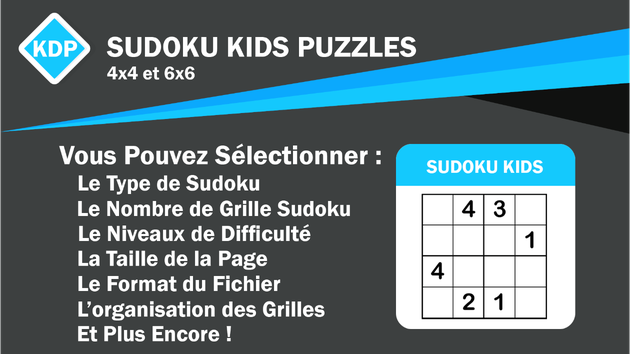 Je vais créer votre puzzle Sudoku Kids pour Amazon KDP ou pour un usage personnel