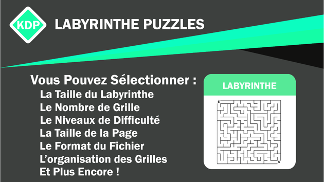 Je vais créer votre puzzle Labyrinthe pour Amazon KDP ou pour un usage personnel