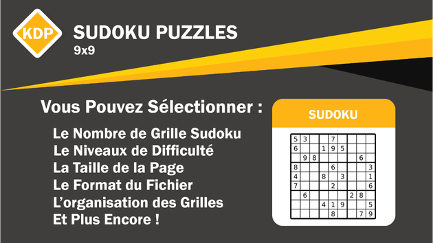 Je vais créer votre puzzle Sudoku pour Amazon KDP ou pour un usage personnel