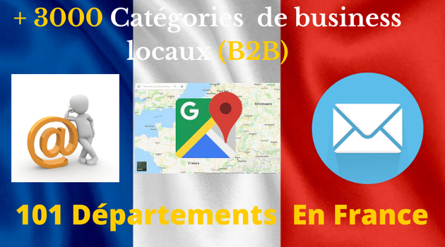 Je vais scraper et extraire les données des entreprises B2B de toutes les niches sur Google Maps en France