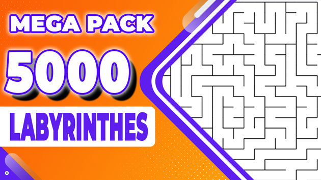 Je vais vous livrer 1000 Puzzles labyrinthe pour Amazon KDP  ( mazes)