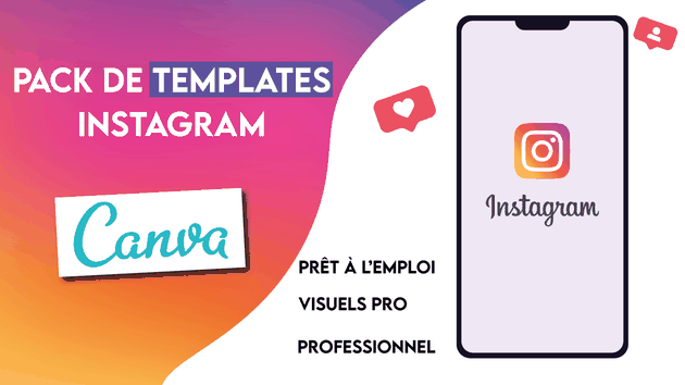 Je vais te fournir un pack de 6 templates Instagram Canva