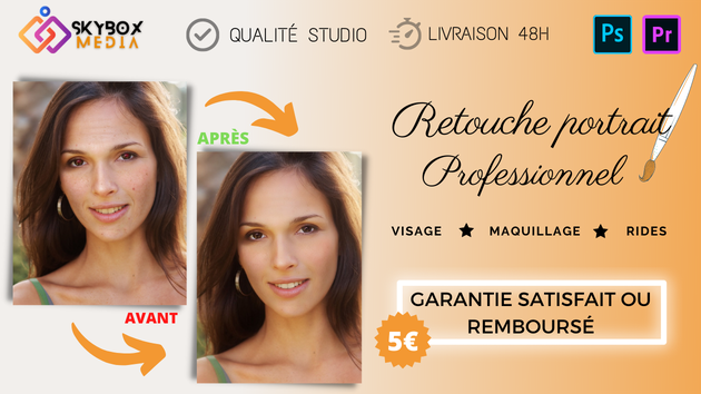 Je vais retoucher votre portrait comme un photographe professionnel