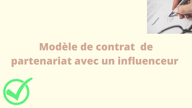 Je vais vous transmettre un modèle de contrat de partenariat avec un