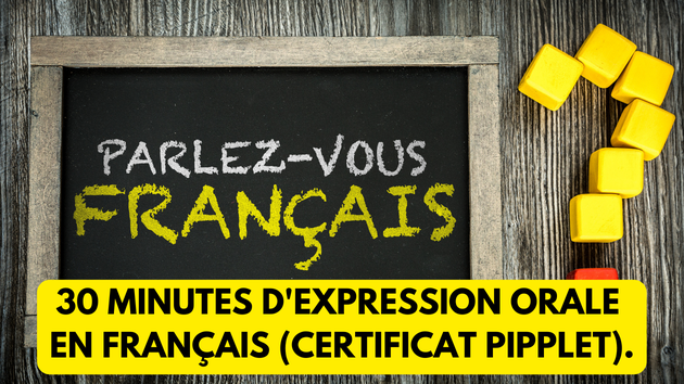 Je vais discuter avec vous en français durant 30 minutes et vous aider à améliorer votre niveau d'expression