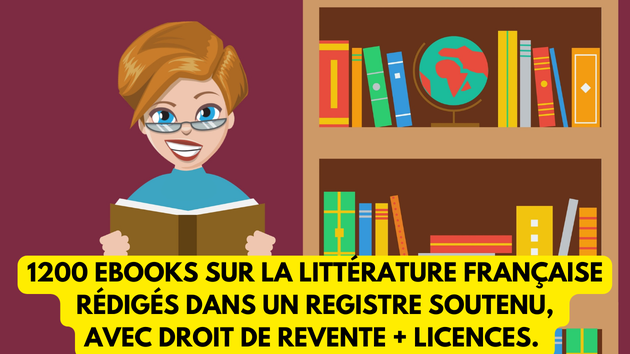 Je vais vous offrir 1200 livres au format numérique sur la littérature française