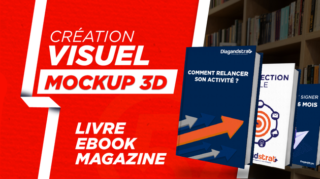 Je vais créer un Mockup 3D de votre Livre, Ebook ou Magazine