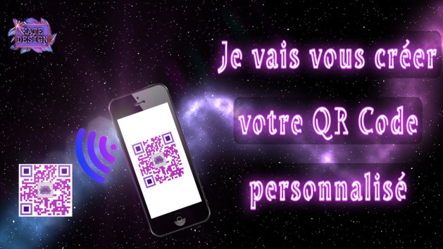 Je vais vous créer votre QR Code personnalisé par KATEdesign