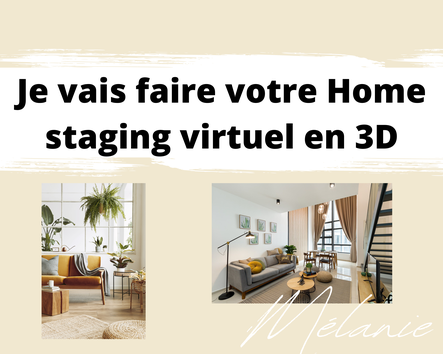 Je vais faire votre Home staging virtuel en 3D