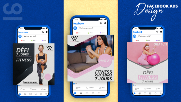 I will créer le visuel de votre Publicité Facebook / Création de Pub ...