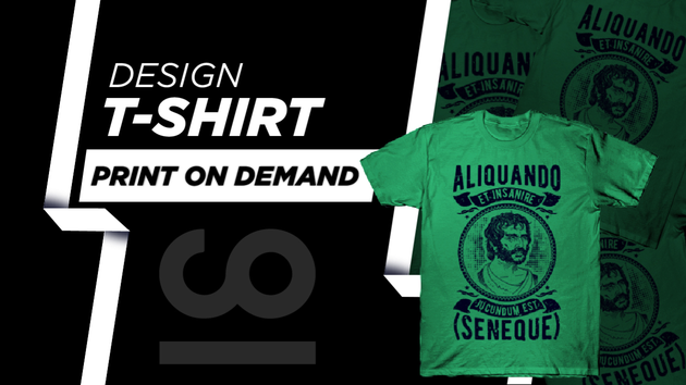 Je vais créer un design de T-shirt Typographique Pour Print On Demand - POD