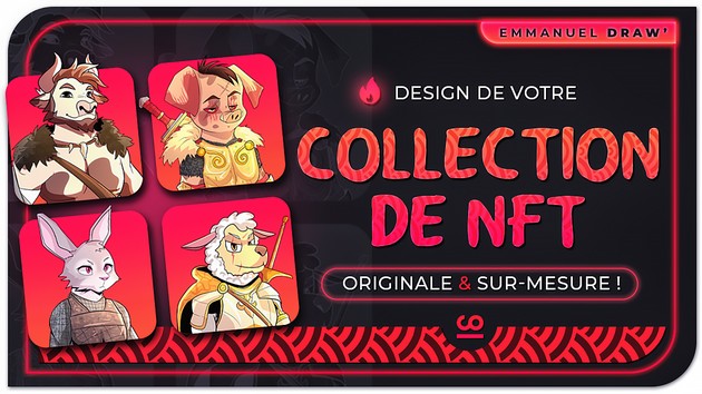 Je vais dessiner  le design de votre collection de NFT