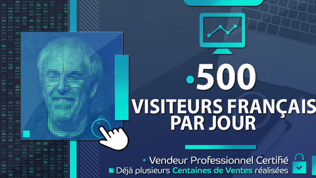 Je vais fournir votre Trafic web 500 visiteurs français par jour pendant 1 mois