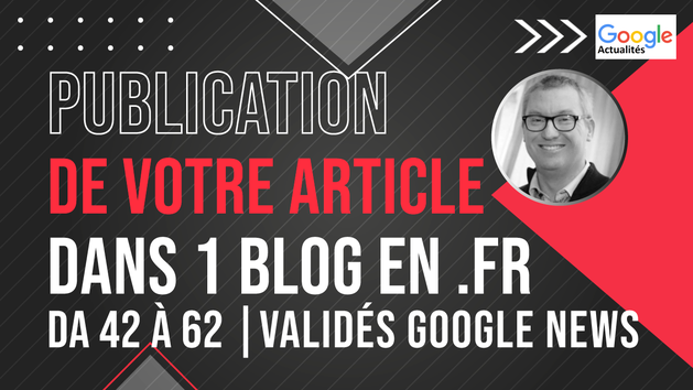 Je vais publier votre article sur l'un de mes blogs en .fr validés par Google News / actualités