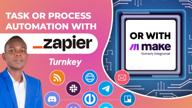 I will automate your repetitive tasks/business processes using Zapier or Make