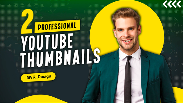 I will design 2 professional youtube thumbnails