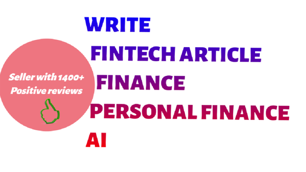 I will write about fintech and personal finance