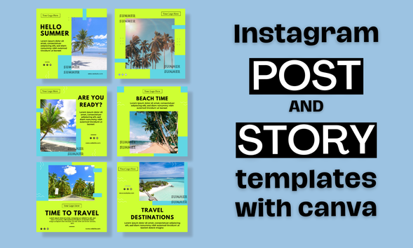 I will create instagram post templates with canva