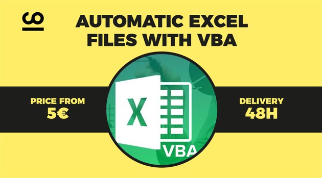 I will make your excel file automatic with VBA