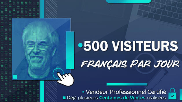 Je vais fournir votre Trafic web 500 visiteurs français par jour pendant 1 mois