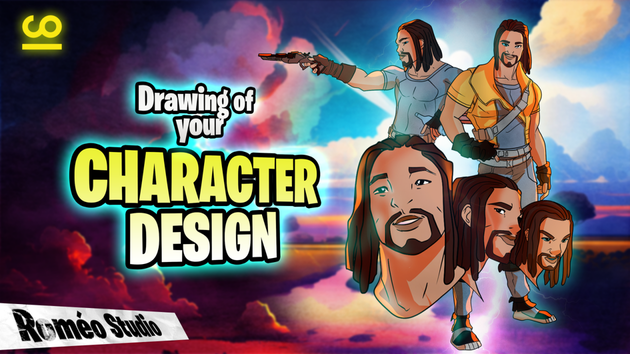 I will draw character design of your comic's book, book or manga character